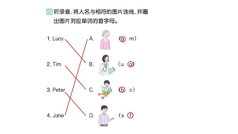 小学英语新人教PEP版三年级上册Unit 2 阶段提升练作业课件2024秋第8页