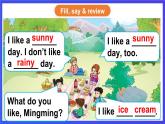 湘少版（三起）英語三下 Unit 8 《I like a sunny day there 》第二課時(shí)（Part C, Part D）課件+素材