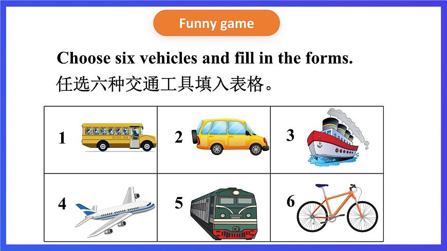 湘少版（三起）英语三下 Unit 12 《I go to school by bus 》第三课时（Part E，Part F, Part G）课件+素材第8页