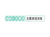 小学英语新外研版三年级上册Unit 6 大单元·主题阅读训练作业课件2024秋
