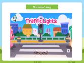 科普版英语五下Unit2 Lesson 2《We mustn't cross the street now》第一课时 课件+教案+素材