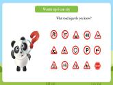 科普版英语五下Unit2 Lesson 2《We mustn't cross the street now》第二课时 课件+教案+素材