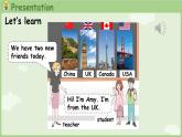 2025年春人教三年级英语上册 Unit 1 Meeting new people Part A 第2课时 Let's learn & Listen and chant（课件）