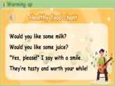 2025年春人教三年级英语上册 Unit 4 Healthy food Part C 第7课时 Project（课件）