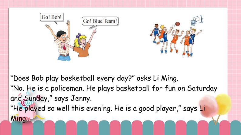 冀教版小学英语六年级下册Lesson 5《A Basketball Game》课件第4页