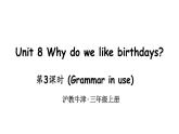 小學(xué)英語新滬教牛津版三年級(jí)上冊(cè)Unit8 第3課時(shí) (Grammar in use)教學(xué)課件2024秋