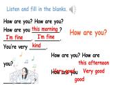 小学英语新沪教牛津版三年级上册Unit 1 How do we feel 第3课时（Grammar in use）教学课件2024秋