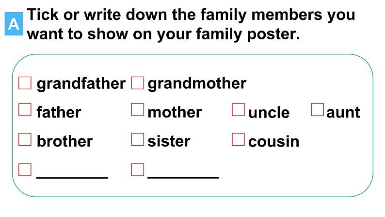 小学英语新译林牛津版三年级上册My family poster教学课件2024秋第7页