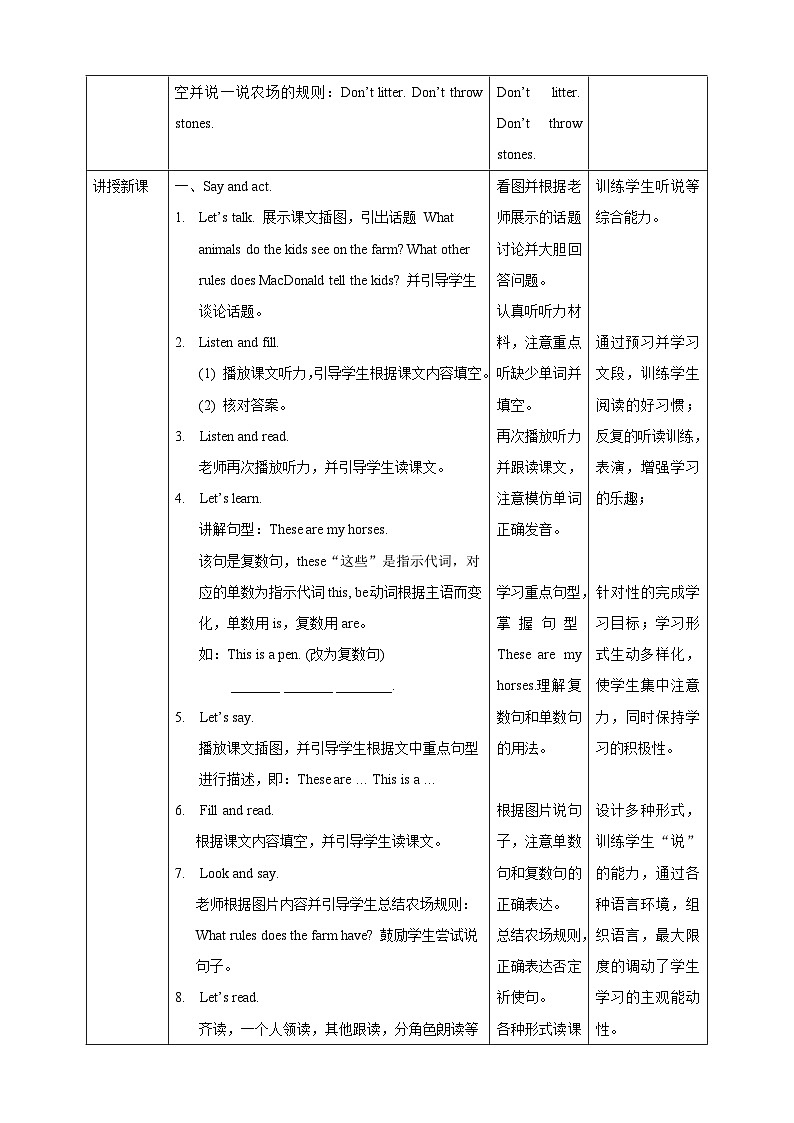 沪教牛津版（六三制一起）英语三下 Unit 9《A day on the farm》Learn the sounds  教案第2页