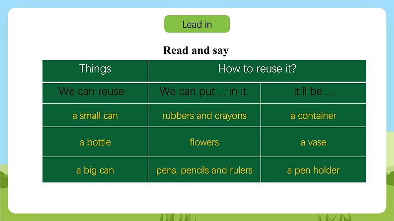 沪教牛津版（六三制一起）英语六下 Unit 9《Reusing things》Look and read Learn the sounds 课件第5页