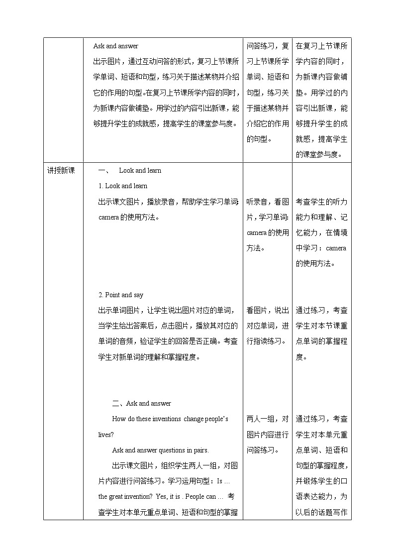 沪教牛津版（六三制一起）英语五下 Unit 10《Great inventions》Look and learn Culture corner 教案第2页