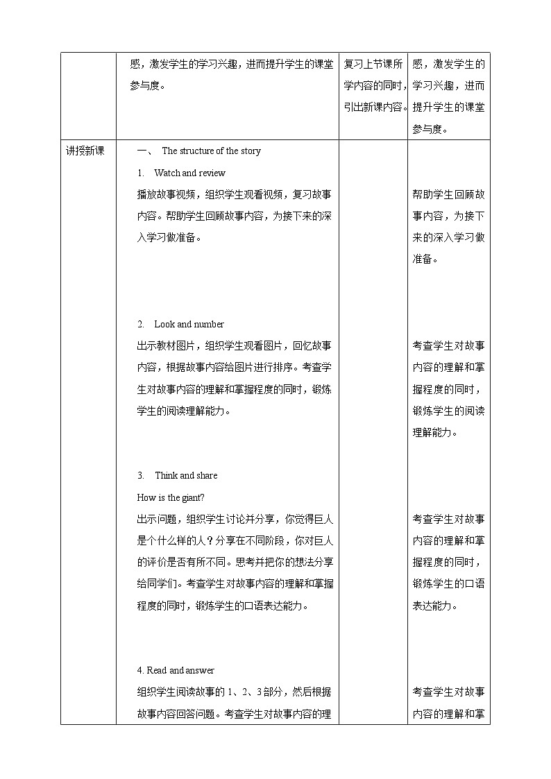 沪教牛津版（六三制一起）英语五下 Unit 12《The giant's garden》Let's learn more 教案第2页