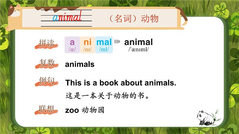 Unit 1 Animal friends 单词讲解 （课件）-2024-2025学年外研版（三起）（2024）英语三年级下册第2页