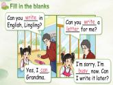 Unit 4 Can you write in English？ Part C-D（课件+素材）-2024-2025学年湘少版（三起）英语四年级下册