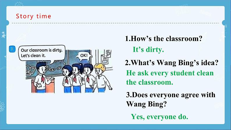 Unit2 Clean our classroom story time（课件）-2024-2025学年译林版（三起）（2024）英语三年级下册第7页