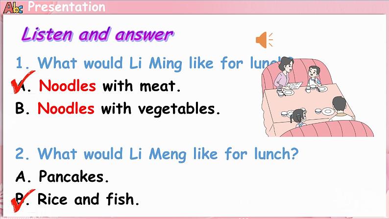 Unit 2  Good food，good health Lesson 2 A good lunch（课件）-2024-2025学年冀教版（三起）（2024）英语三年级下册第7页