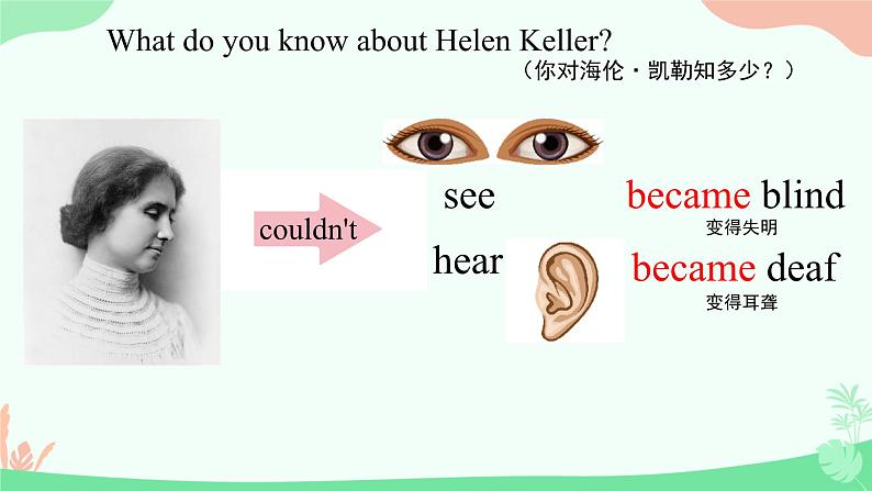 Module 7 Unit 2 She couldn't see or hear. （课件）第8页