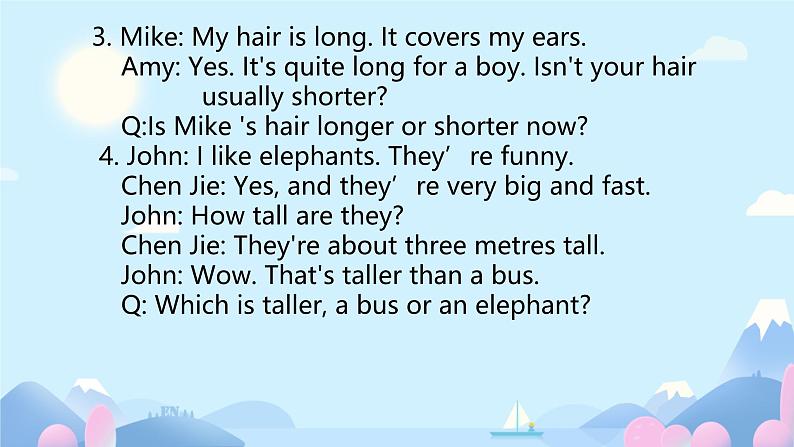 Unit 1 How tall are you ？Part C Let's check & Story time（课件）人教PEP版英语六年级下册第5页