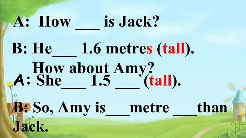 Unit 1 How tall are you Part A let's talk（课件）人教PEP版英语六年级下册第5页