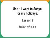 Unit 1 I went to Sanya for my holidays. Lesson 2（課件）人教精通版英語(yǔ)六年級(jí)下冊(cè)
