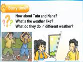 Join in 外研劍橋英語(yǔ)（2024）三年級(jí)下冊(cè)--Unit 4 Rain or shine（Story time）（課件+素材）