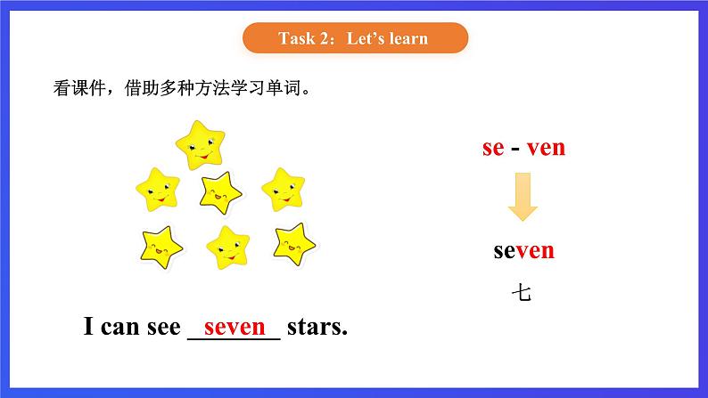 【核心素养】北京版英语一下 Unit 4《How many stars can you see》Lesson 14 第一课时 课件第7页