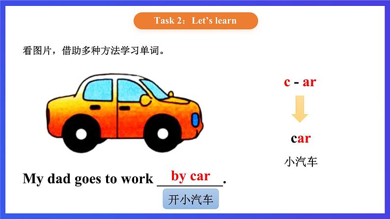 【核心素养】北京版英语二下 Unit 5《How do you go to school》Lesson 18 课件第4页