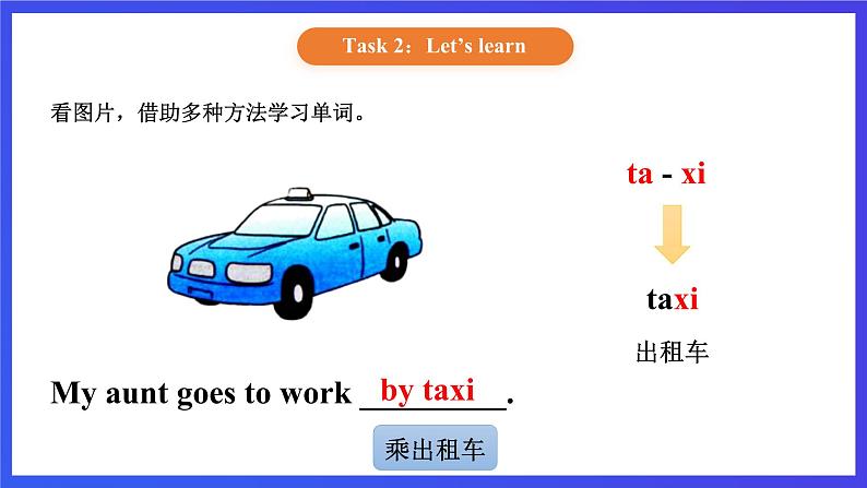 【核心素养】北京版英语二下 Unit 5《How do you go to school》Lesson 18 课件第6页