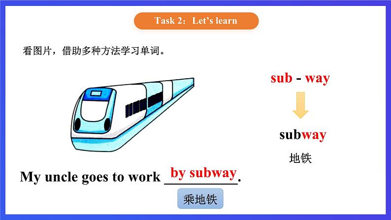 【核心素养】北京版英语二下 Unit 5《How do you go to school》Lesson 18 课件第8页