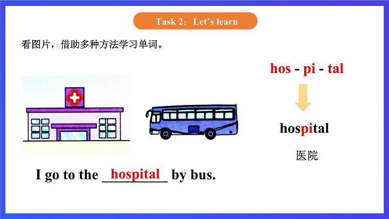 【核心素养】北京版英语二下 Unit 5《How do you go to school》Lesson 19 课件第6页