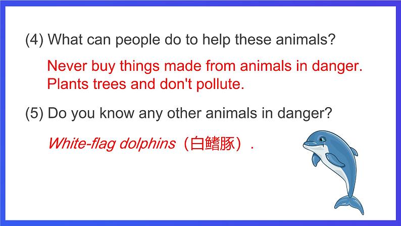 教科版（广州）英语六年级下册Module 2 Unit 4 《We can save the animals》Lesson 1 课件第8页