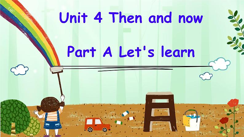 Unit 4 Then and now  Part A Let's learn（课件）人教PEP版英语六年级下册第1页