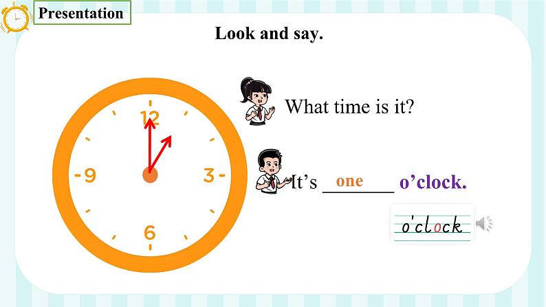 外研版三年级起点小学英语三年级下册 Unit5 What time is it课时1教学课件第5页