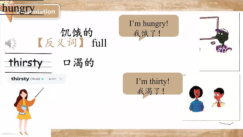 Unit 1 Going to Beijing Lesson 4 Who Is Hungry（课件）冀教版（三起）英语五年级下册第8页