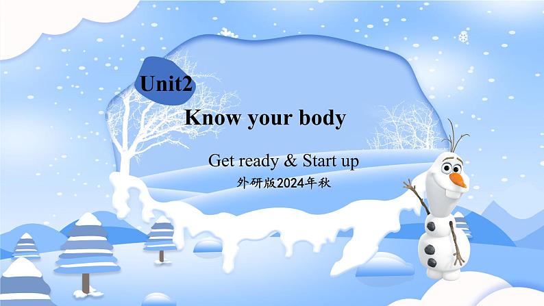 外研版三年级起点小学英语三年级下册 Unit 2 Know your body.教学课件第1页