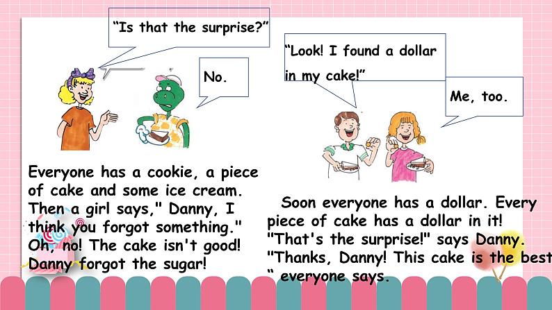 冀教版小学英语六年级下册Lesson 24 Danny’s Surprise Cake课件第6页