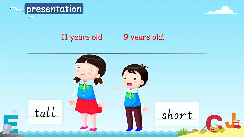 Unit 3 Lesson 14  Are You Short or Tall？（课件）冀教版（三起）英语四年级下册第3页