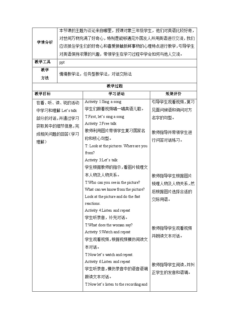 Part B Let’s talk&Choose and say教学设计第2页