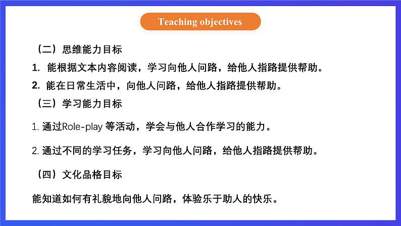 【核心素养】北京版英语四下 Unit 3《Can you tell me the way？》Lesson 9 课件第3页