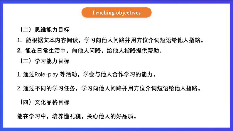 【核心素养】北京版英语四下 Unit 3《Can you tell me the way？》Lesson 10 课件第3页