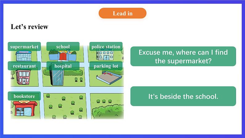 【核心素养】北京版英语四下 Unit 3《Can you tell me the way？》Lesson 11 课件第5页