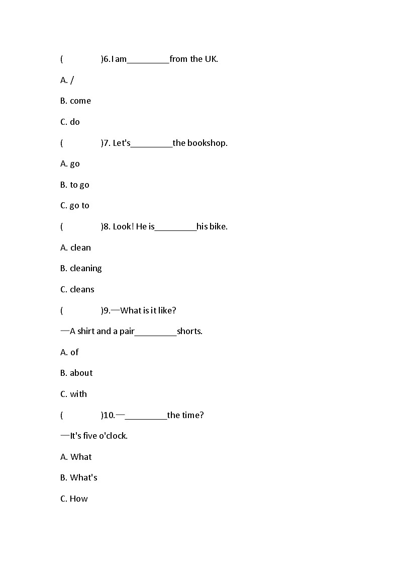 科普版英语四年级下册期末复习--情景对话专项练习 （含答案）第2页
