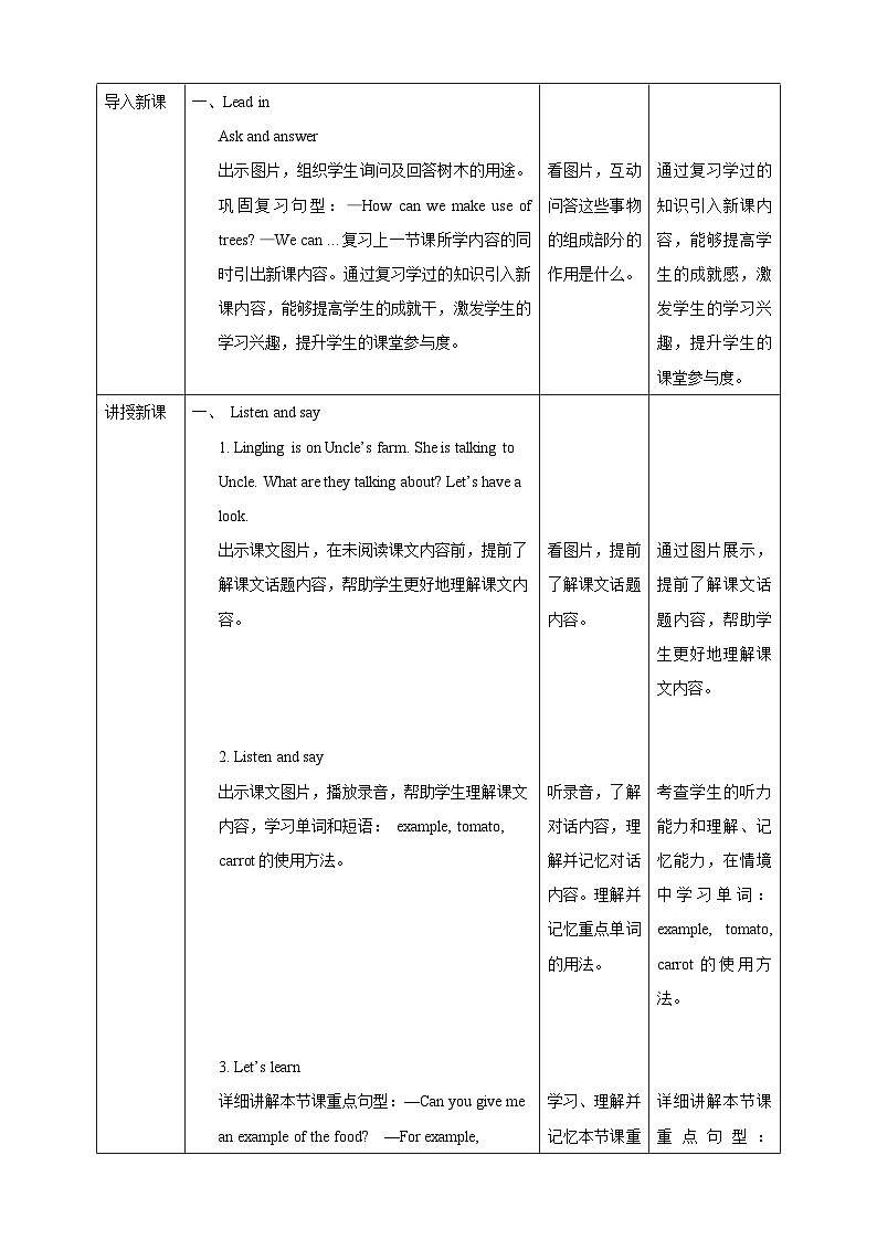 【核心素养】北京版英语五下 Unit 3《How do seeds travel？》Lesson 10 教案第2页