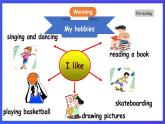 人教版（新起點(diǎn)）英語(yǔ)四下 Unit 4 Hobbies Lesson 3 & Story time 課件+教案+練習(xí)+素材