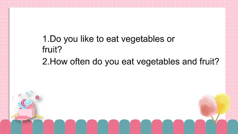 冀教版小学英语六年级下册Lesson Eat Vegetables and Fruit!课件第3页