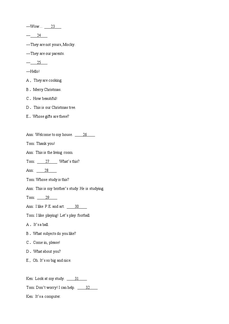 专题03 补全对话--北师大版（三起）英语四年级下册期末备考真题演练（含答案解析）第3页