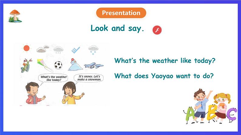 人教版（新起点）英语二年级下册 Unit2《Weather》Lesson 3 课件第5页