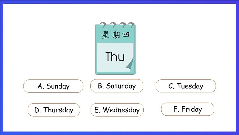 人教版（新起点）英语二年级下册 Unit6《My Week》Lesson 2 课件第4页