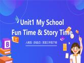 人教版（新起点）英语三年级下册 Unit 2《My School》Fun Time & Story Time 课件