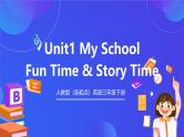 人教版（新起点）英语三年级下册 Unit 2《My School》Fun Time & Story Time 课件